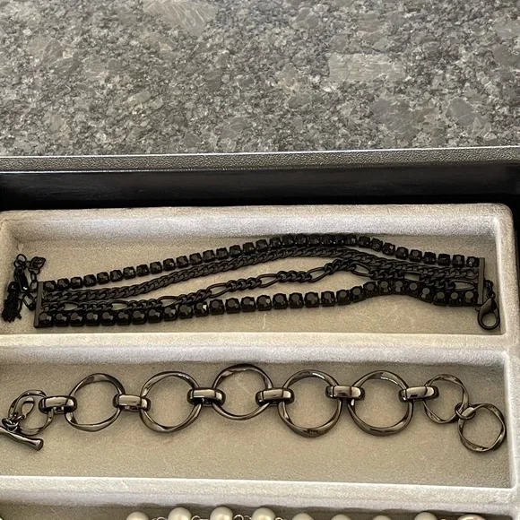 Heart 10 Bracelets silver, black super cute Guess, Make a Wish + - Picture 3 of 9
